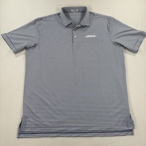 Peter Millar Summer Comfort Polo Shirt Mens XL Extra Large Blue Striped Golf
